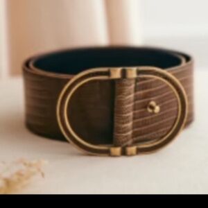 Sezane Tan Leather Belt Timeless Accessory